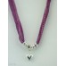 Heart & Silk Bracelet/Necklace (Pink)